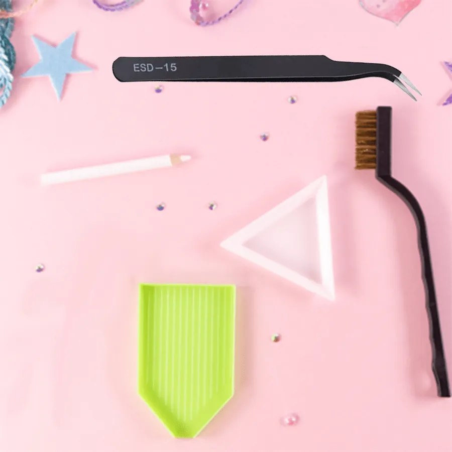 Set B (Pinza Doblada) Accesorios Hotfix y Cristales – 5 Unid
