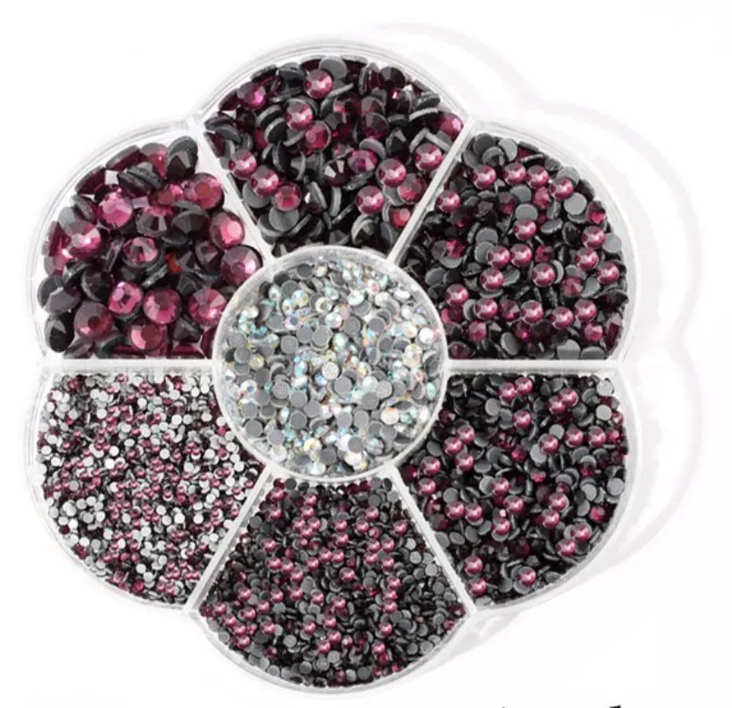 Flor Cristales Hotfix – Amethyst – Mix Tamaños – 5000 Unid