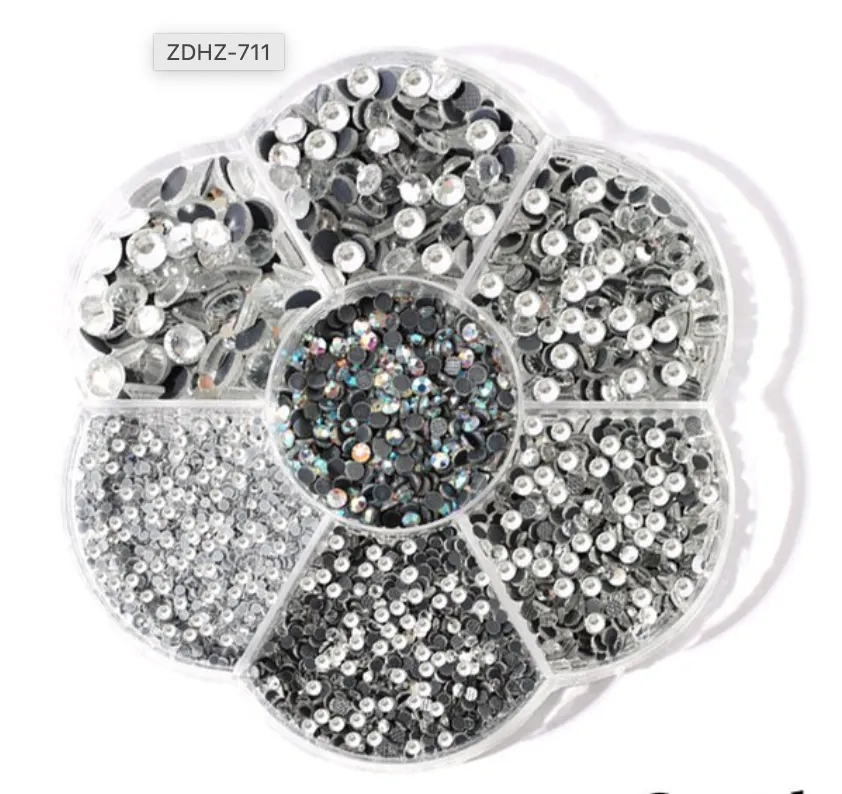Flor Cristales Hotfix – Crystal – Mix Tamaños – 5000 Unid