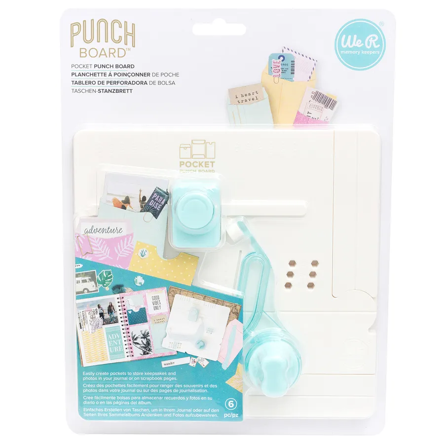 Wr – Journaling – Poket Punch Board – 6pzs – Para hacer bolsillos