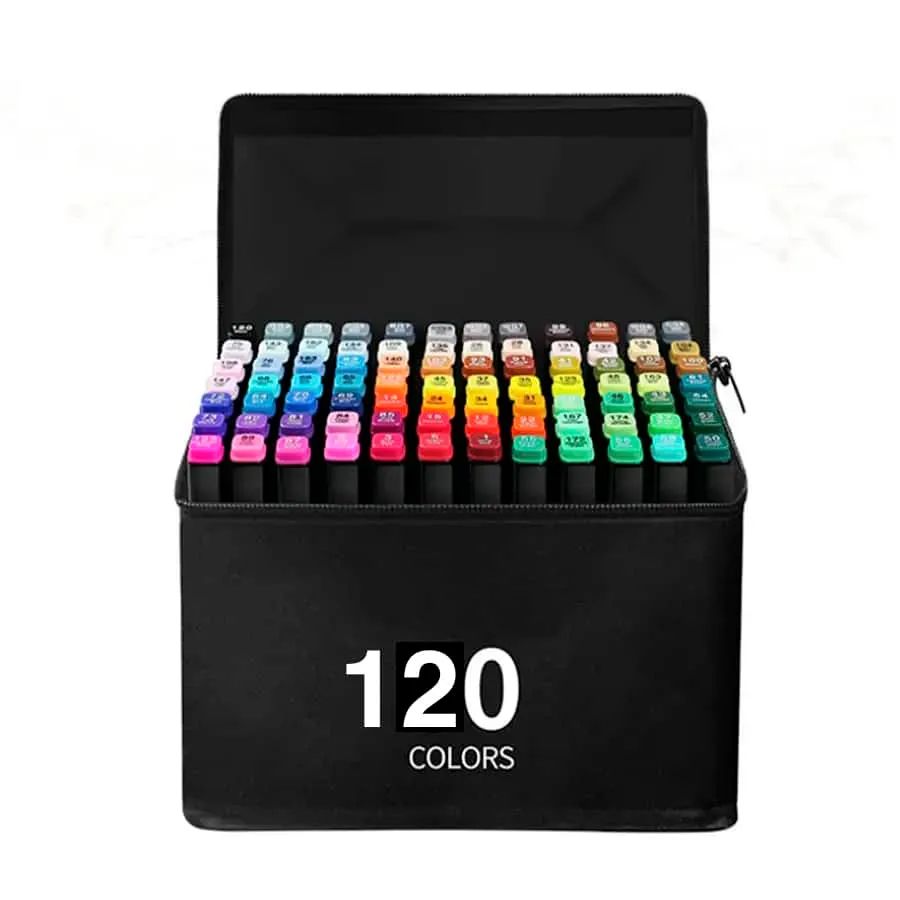 Estuche 120 Plumones Doble punta
